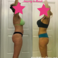 Bonita before and after lifting weights