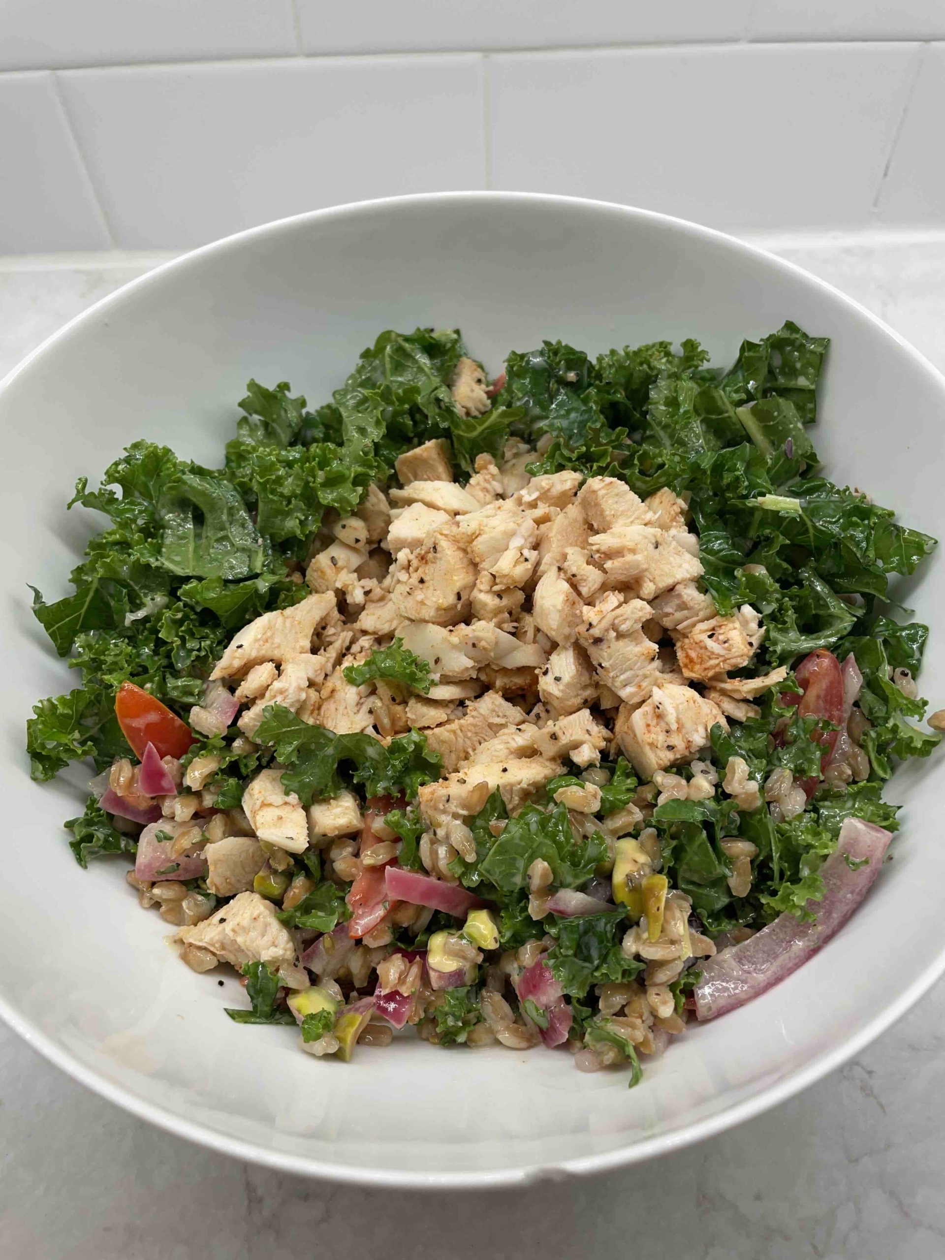 Farro and Kale Salad