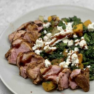 Kale and Butternut Squash Warm Salad with Pork