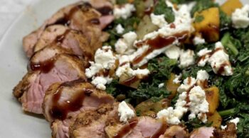 Kale and Butternut Squash Warm Salad with Pork